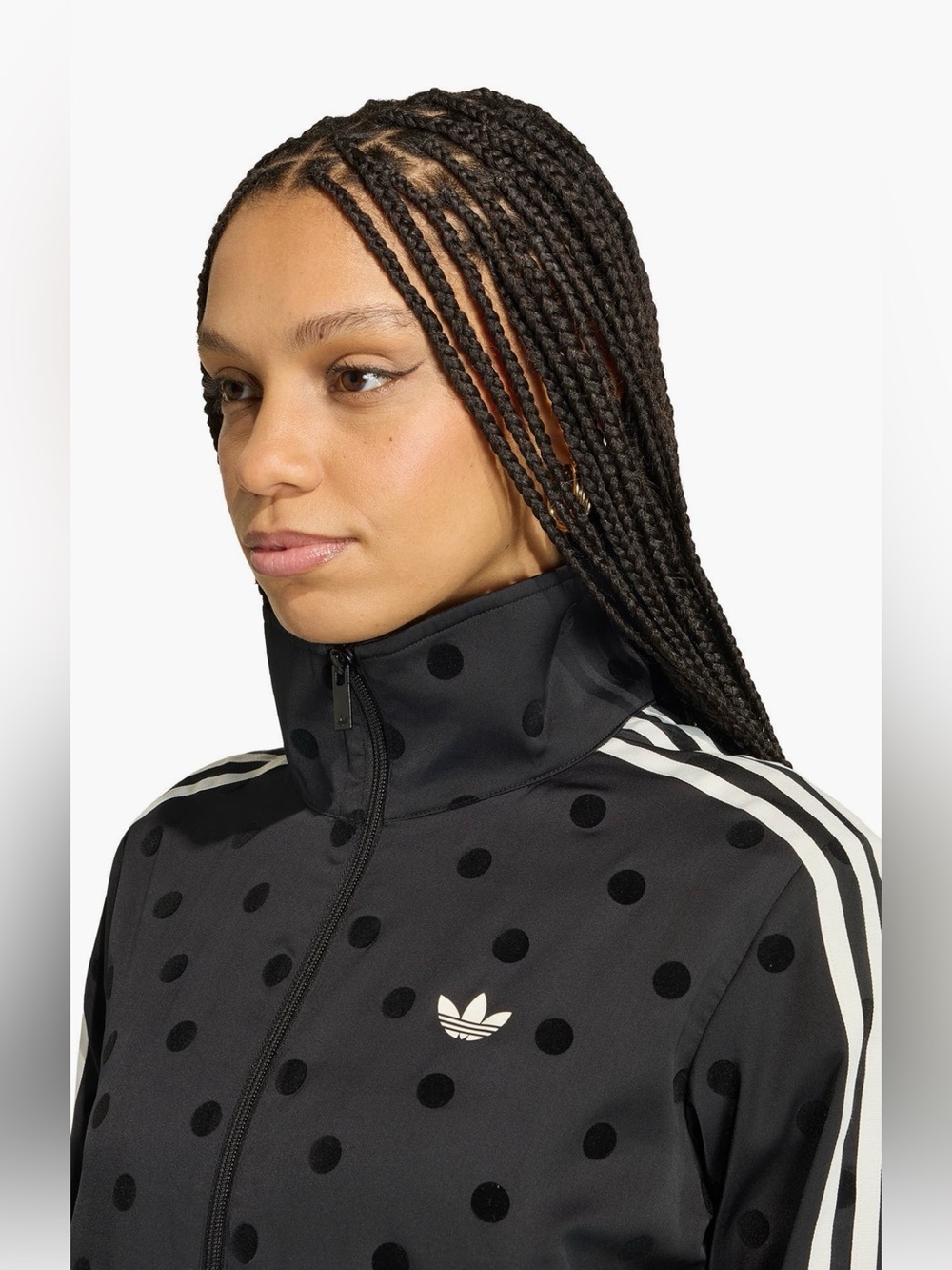 ADIDAS NWT SATIN POLKA DOTS TT TRACK TOP JACKET - Picture 5 of 7